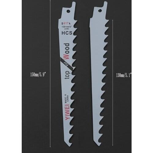 2Pcs 6"Blades Reciprocating Saw Sharp S617K Extra Sabre Pruning For Wood Safety WF4458037