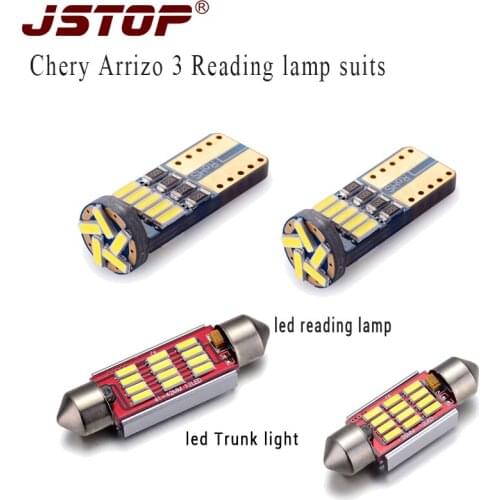 JSTOP 4piece/set led reading light automobile Interior bulbs canbus w5w t10 lamps 12V 36mm 41mm festoon C5W led car Trunk lights
