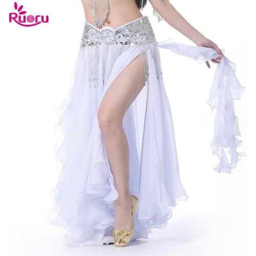 Ruoru New Belly Dancing Clothing Long Maxi Skirts lady belly dance skirts Women Sexy Oriental Belly Dance Skirt without belt