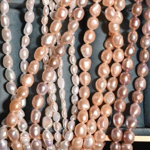 4/6/8/9/11mm 100% Real Natural Freshwater Pearl Beads Strand Retro Baroque Pearls DIY Jewelry Wedding Accessories Pearls Beads