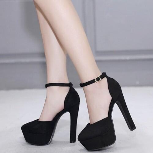 Large size 34-40 womens shoes 2021 new fashion European and American Baotou high heels super high heel platform sandals