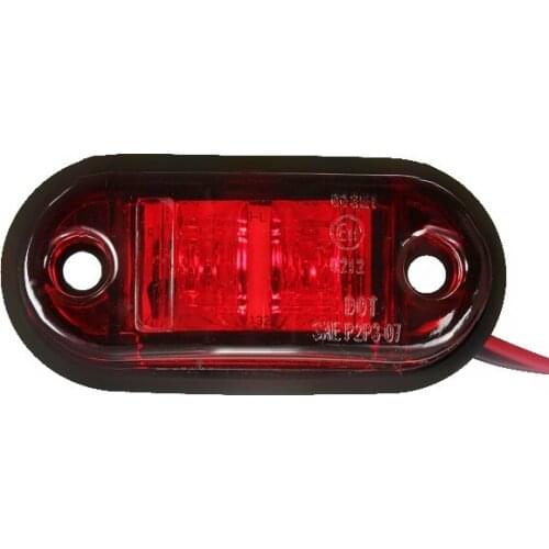 12V / 24V 2 LED Side Marker Lights Lamp For Car Truck Trailer E-marked Red
