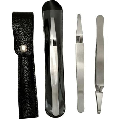 New 2 In 1 Pet Flea Treatment Tick Removal Tool Set Dog Lice Flea Fork Tweezers Clip For Dog Cat Supplies