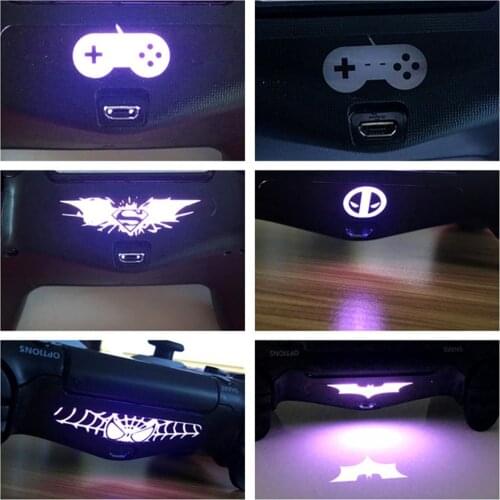 200pcs=10sets For PlayStation 4 PS4 ps4 slim pro LED Light Bar Cover Decal Skin Sticker Controller Led Lightbar Film Stickers