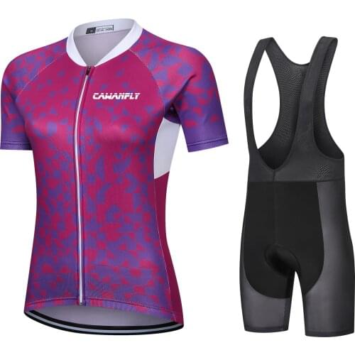 2021 Womens Cycling Jersey Set Cycling Clothing Road Bike Shirts Race Suit Bicycle Shorts Maillot