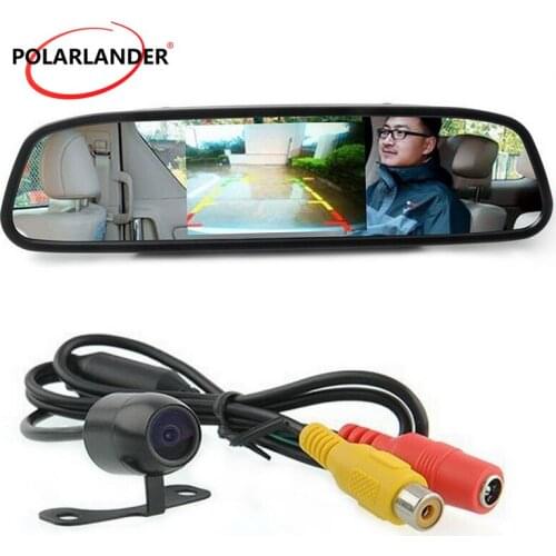 4.3" TFT LCD Display DC 12V Car Mirror Monitor with 170 Degree Angle Rear View Camera