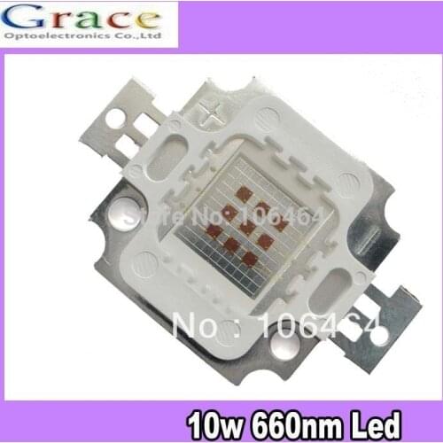 5pcs 10W Red 660nm High Power LED for plant grow Growth light Lamp Blub