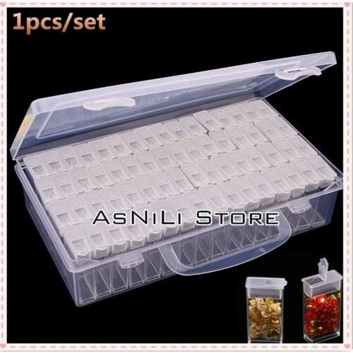 64/128/pcs Diamond Painting Tools Beads Container Rhinestone Diamond Embroidery Stone Storage Accessory Mosaic Convenience Box