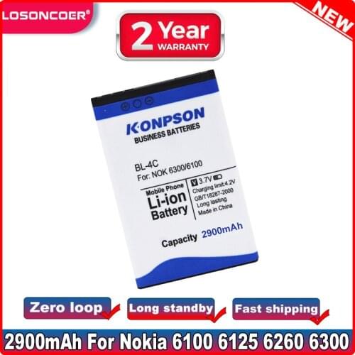 2900mAh BL-4C/ BL 4C Battery For Nokia 6300 6136 6102i 6170 6260 6066/6088/6101/6102/6103/6131/6125 Battery
