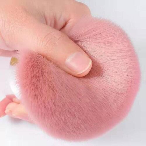 Big Soft Blush Powder Pink Hair Mushroom Shape Makeup Make Up Nail Art Dust Brush Gel Nail Brush Manicure Tool Cleaning Pai U7E2