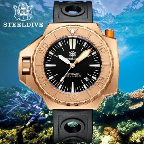 2021 New Arrival STEELDIVE SD1969S 1200M Water Resistant Japan NH35 Automatic Bi-Direction Bezel Mens Diving Watch