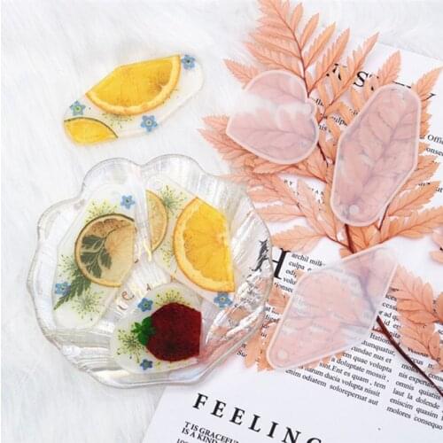 3Pc Handmade Heart Rhombic Cat Dog Tag Pendant Silicone Mold With Hole Resin Casting Mold Jewelry Making Tool Art Crafts