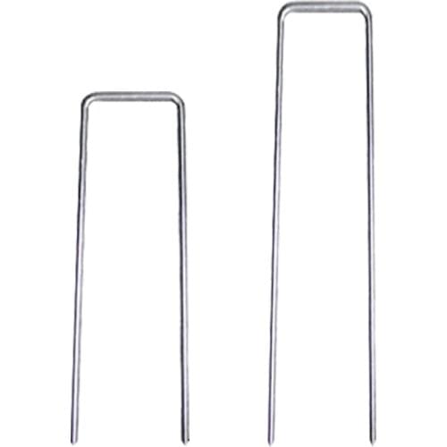 50pcs Garden Peg Metal U-Shape Garden Staple Netting Stakes Ground Spikes Pegs Tarpaulin Fixing Lawn for Grass Netting