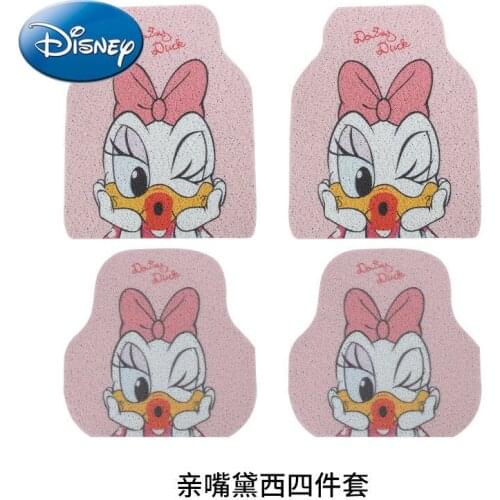 Disney Mickey Mouse Minnie Car Mats Universal Easy To Clean Non-slip Waterproof Carpet Car Mats Anti-dirty Decorations
