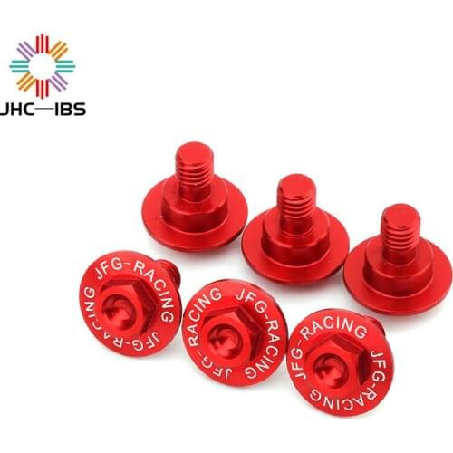 Motorcycle CNC 6 PCS Red Damping Mudguard Screw Fork Guard Bolt For HONDA CR85R CRF150R CRM250AR CRF250L CRF250M XR250 XR400