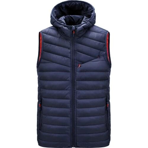 Brand Clothing Vest Jacket Mens New Autumn Warm Sleeveless Jacket Male Winter Casual Hooded Men Vest Plus Size Veste Homme