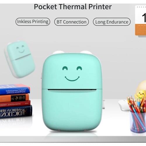 New Mini Portable Printer Photo Pocket Photo Bluetooth V4.0 200 DPI Label Sticker Receipt Printer Mobile Thermal Printer #R50
