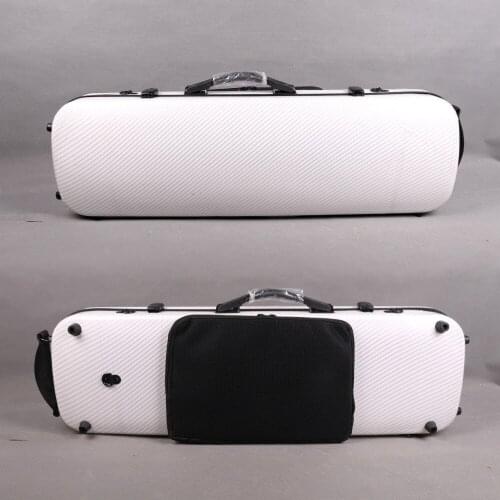 New full size carbon fiber composite material violin case 4/4 White color