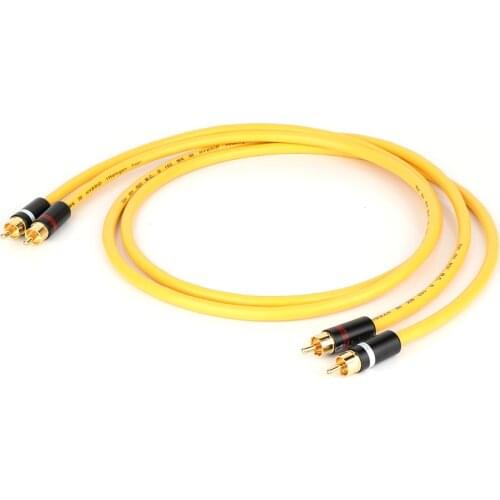 Pair Hifi audio VDH D102MKIII Silver plated RCA cable Hi-end RCA to RCA Extension Cord Cable Speaker Interconnect Cable