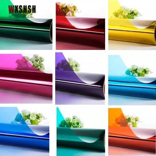 Multi-Colour Glass Film PET Self-Adhesive For Home Office Market Building Drop-Shipping Glass Decoration Tint-Film 50cmx100cm