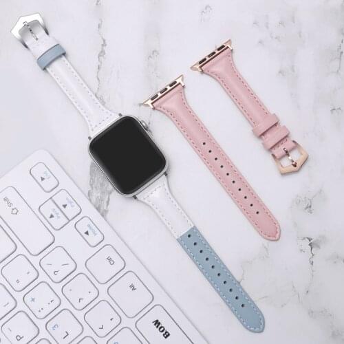 Genuine Leather Strap for Apple Watch 42MM 38MM 44MM 40MM Band for iWatch series 5 4 3 2 1 LuxuryCow Leather Loop