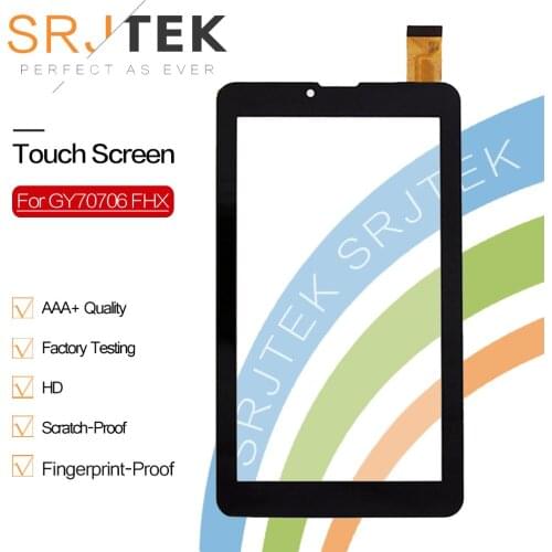 SRJTEK Digitizer 7" For GY70706 FHX Tablet Touch Screen Panel Glass Sensors Replacement Parts Touch Black White