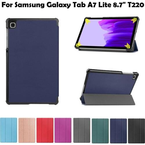 Smart Cover Leather Flip Case For For Samsung Galaxy Tab A7 Lite 8.7 In T220 T225 Luxury wireless Leather tablet cover#g3