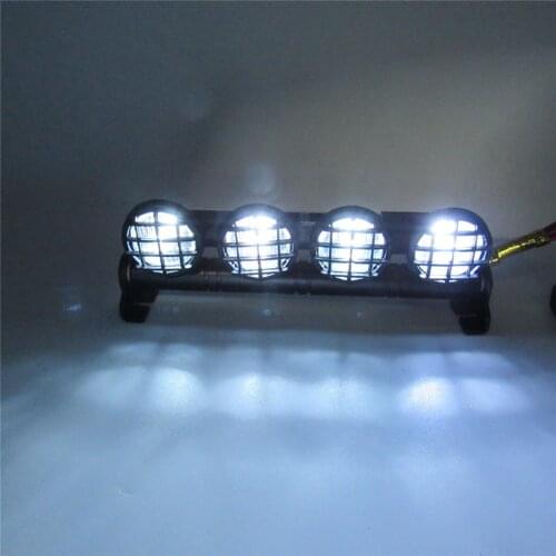 High Brightness White LED Roof Light Spotlights Light Bar Searchlight for TAMIYA Lunchbox RC Car Spare Parts
