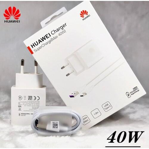 Huawei P30 Pro charger 40W EU SuperCharge USB 5A Type C cable For Huawei P40 P30 P20 Pro MATE 20 PRO Mate30 honor