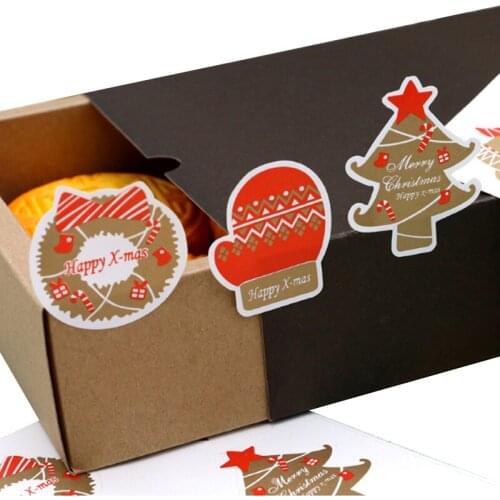 120Pcs Creative Christmas Theme Sealing Sticker 6 different design DIY Gifts Posted Baking Decoration Label Multifunction