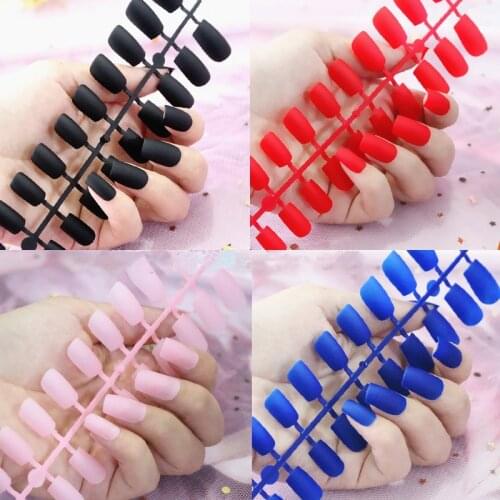 24Pcs Fashion Sexy False Stiletto Nails Extension Manicure Tips Pointed Sharp Fake Nails for Daily Finger Beauty Nail Art Tools