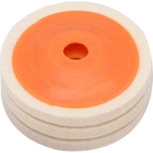 3Pcs 4" 100mm Wool Buffing Angle Wheel Grinder Felt Polishing Disc Set Drill Grinding Wheel For Abrasive Rotary Tools Mayitr