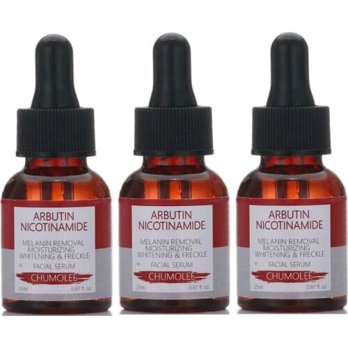 3pcs Chumolee Alpha Arbutin Whitening Serum Freckle Removal Dark Spot Melasma Nicotinamide Anti-wrinkle Face Serum Skin Care