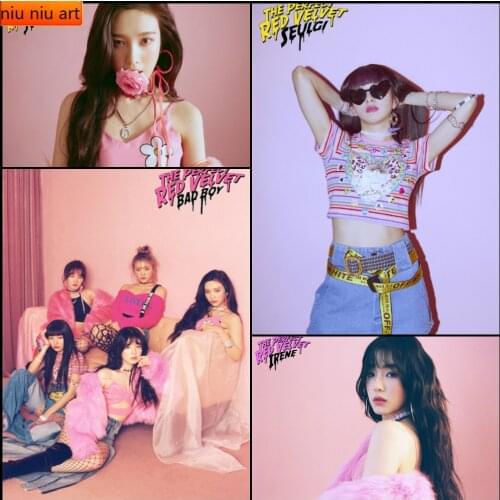 5D DIY K-Pop Red Velvet The Perfect Bad Boy Full Diamond Embroidery Diamond Painting Diamond Mosaic Cross Stitch Kits Room Decor