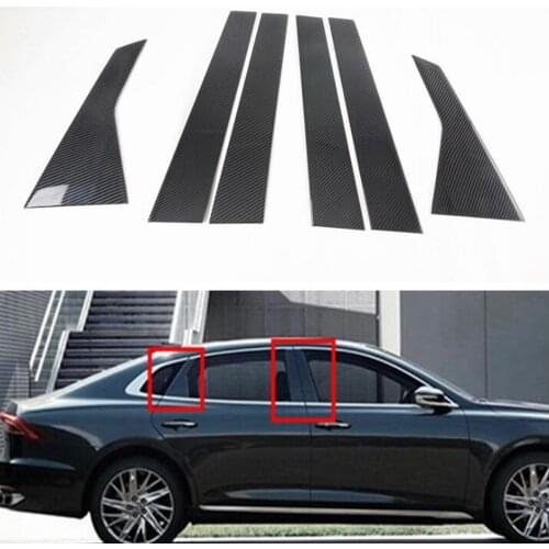 New ABS Car Styling For Hyundai AZERA Grandeur 2020 Exterior Window Pillar Decoration Strips Auto Moldings 6pcs
