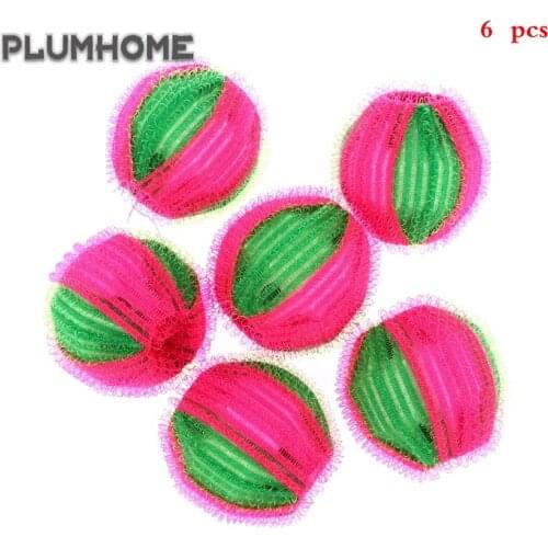 6pcs Nylon Laundry Ball Decontamination Washing Machine Protecting Ball Sticking Hair Removal Cleaning Ball