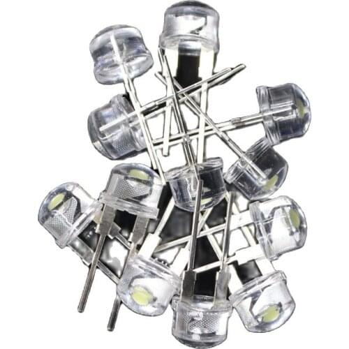 8mm Straw Hat LED White Red Blue Green 0.5W Led F8 Lamp Bead DIP DIY Light