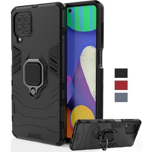 For Samsung Galaxy M62 Case F62 M62 Cover Shockproof TPU Bumper Magnetic Ring Stand Holder Armor Back Phone Case For Samsung M62