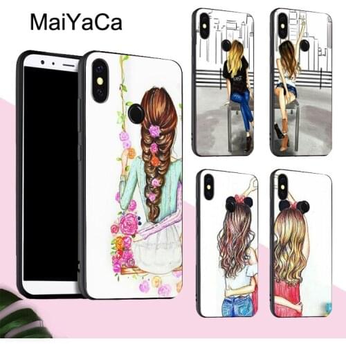 MaiYaCa Girls Brunette Blonde Friends Case For POCO X3 F2 Pro Case For Redmi Note 8 Pro 8T 7 9 9S 9A 9C For Mi Note 10 Lite A3
