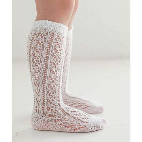 Kids Knee High Socks Child Toddler Girl Newborn Infant Summer Cotton Mesh Cute Princess Frilly Long Sock Kawaii Baby Accessories