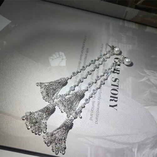 Designer Fashion 925 Sterling Silver Jewelry 3A Cubic Zirconia Party Earring