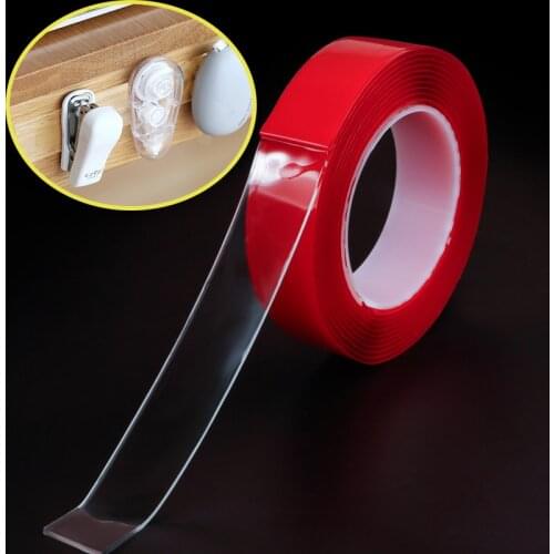 Double Sided Tape Nano Tape Transparent Waterproof Washable No Trace Adhesive Tape Home Office Storage Bathroom Tape