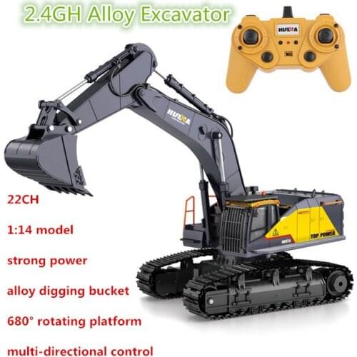 2.4GHZ 1:14 Alloy RC Excavator Childrens Educational Toys Console 680° Rotation Engineering toys Vehicle Excavator VS 16800