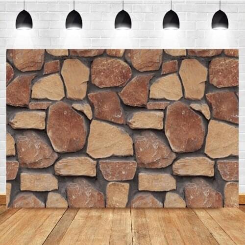 Laeacco Stone Brick Wall Baby Shower Birthday Party Custom Photography Backdrop Photographic Photo Background For Photo Studio