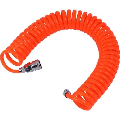 ELEG-6M 19.7Ft 8mm x 5mm Flexible PU Recoil Hose Tube for Compressor Air Tool