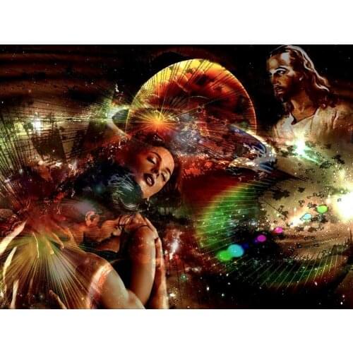 JMINE Div 5D Woman Love Couple Jesus Full Diamond Painting cross stitch kits art High Quality Portrait 3D paint by diamonds