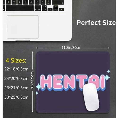 Hentai Mouse Pad DIY Print Cushion Hentai Manga Anime Funny Parody Colors Pink Kawaii Cute Adorable Blue White