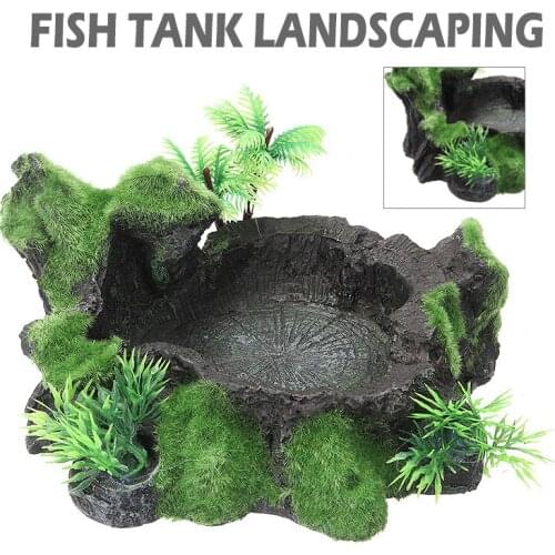Reptile Water Food Dish Bowl Resin Water Drinking Feeding Bowls Container Plate Pets Products Supplies