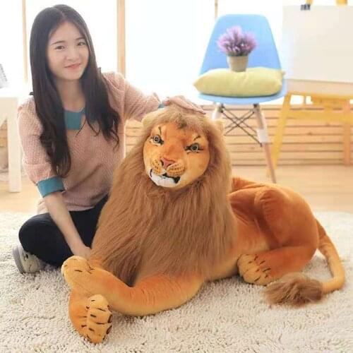 Lion Stuffed Plush Animal Toy 45~170cm Lifelike Lion Plush Toy Boy Girl Birthday Present