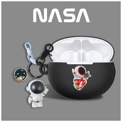 Soft Silicone Case For Huawei Freebuds 4i Headphone Charging Case Shockproof Protective Cover Headset Case with Keychain